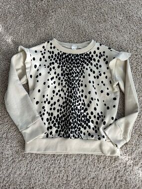 Girls Crewcuts Pullover Sweatshirt with Black Spot Print size 8